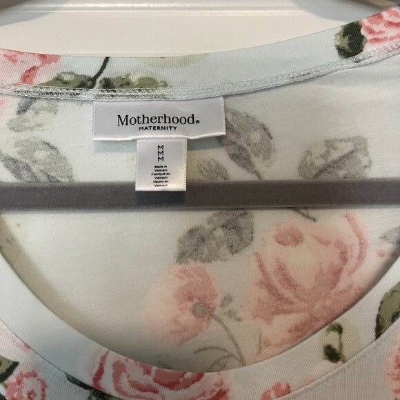 Motherhood Maternity | Bodycon Dress in Blue/Floral | Size Medium - Picture 2 of 2